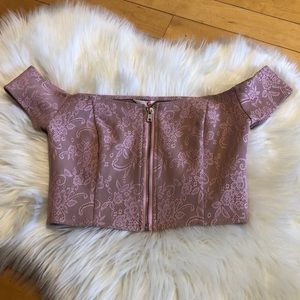 Lace off Shoulder Crop Top